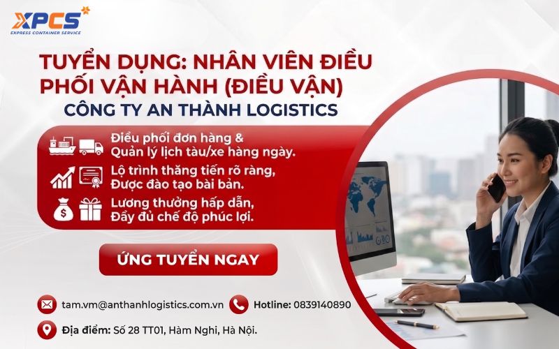 AN THÀNH Logistics Tuyển Nhân Viên Điều Phối Vận Hành Tại Hà Nội